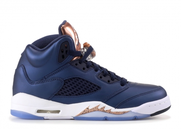 Meilleures Air Jordan 5 Retro (Gs) "Bronze" Marine Or (440888-416)