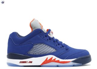 Meilleures Air Jordan 5 Retro Low "Knicks" Bleu Rouge (819171-417)