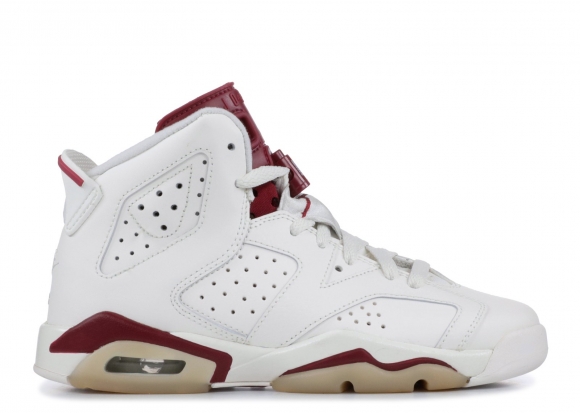 Meilleures Air Jordan 6 Retro Bg "Maroon" Blanc (384665-116)