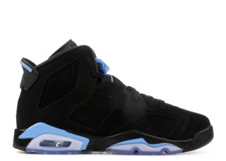 Meilleures Air Jordan 6 Retro Bg "Unc" Noir (384665-006)