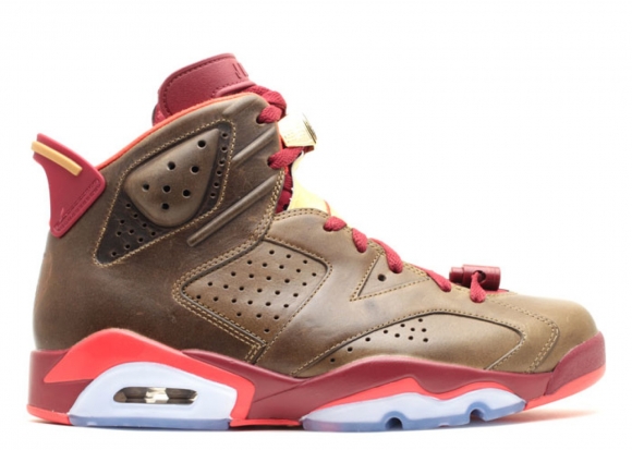 Meilleures Air Jordan 6 Retro "Cigar" Marron Rouge (384664-250)