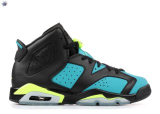 Meilleures Air Jordan 6 Retro (Gs) Noir Bleu Vert (543390-043)