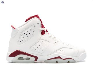 Meilleures Air Jordan 6 Retro Og Bg (Gs) "Maroon" Blanc Rouge (836342-115)