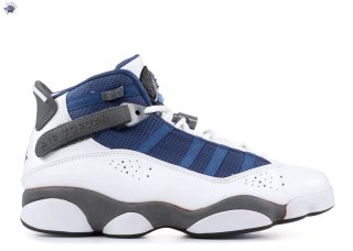 Meilleures Air Jordan 6 Rings Blanc Bleu Gris (322992-141)