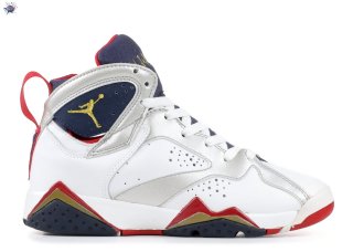 Meilleures Air Jordan 7 Retro (Gs) "Olympic" Blanc Marine Rouge (304774-171)