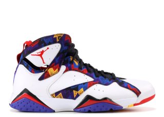 Meilleures Air Jordan 7 Retro "Nothing But Net" Blanc Rouge Bleu (304775-142)