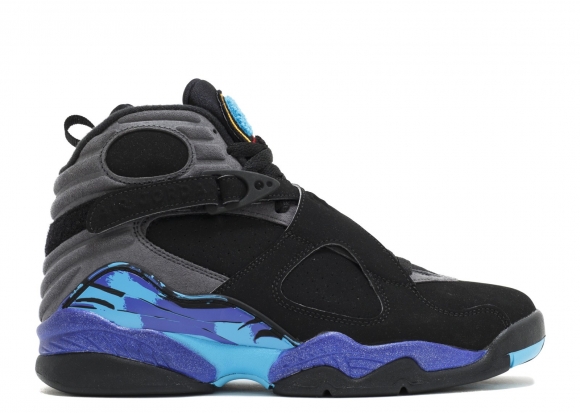 Meilleures Air Jordan 8 Retro "Aqua 2015" Noir Bleu (305381-025)