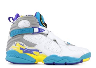 Meilleures Air Jordan 8 Retro Blanc Bleu Jaune (308497-060)