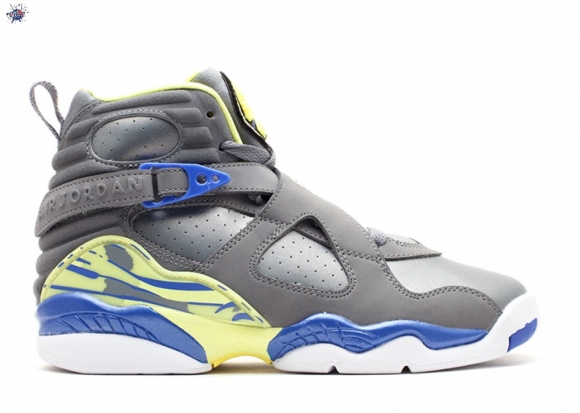 Meilleures Air Jordan 8 Retro (Gs) Gris Jaune (580528-038)