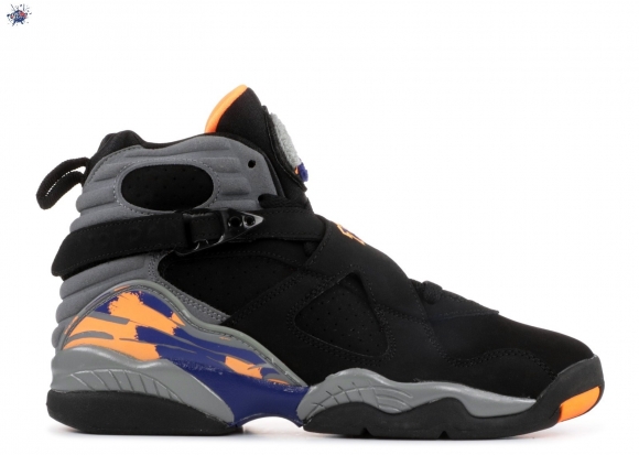 Meilleures Air Jordan 8 Retro (Gs) "Phoenix Suns" Noir Gris Orange (305368-043)