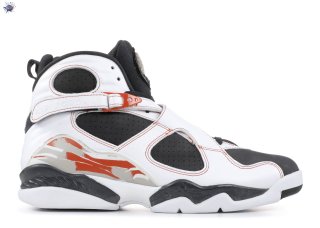 Meilleures Air Jordan 8 Retro Ls Blanc Noir Rouge (317258-104)