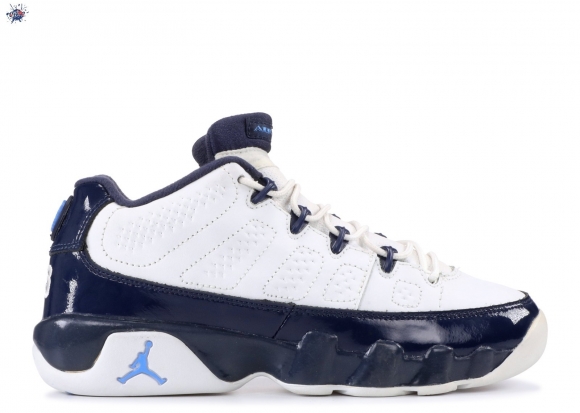 Meilleures Air Jordan 9 Retro Low (Gs) Blanc Noir Bleu (304156-142)