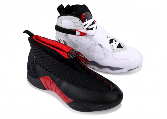 Meilleures Air Jordan Collezione 15/8 Noir Rouge Blanc (338151-991)