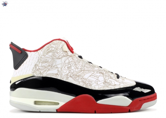 Meilleures Air Jordan Dub Zero Blanc Noir Rouge (311046-103)