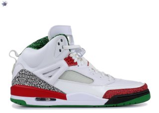 Meilleures Air Jordan Spiz'Ike Blanc Rouge Vert (315371-161)