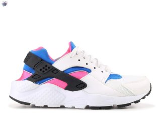 Meilleures Nike Air Huarache Run (Gs) Blanc Noir Rose (654275-104)