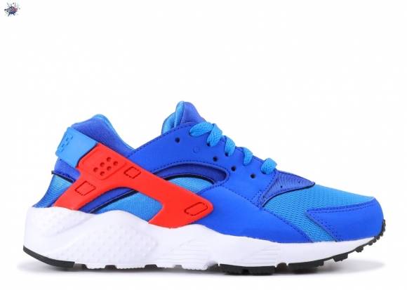 Meilleures Nike Air Huarache Run (Gs) Bleu Rouge Blanc (654275-400)