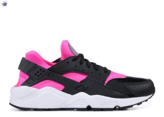 Meilleures Nike Air Huarache Run Noir Rose Blanc (634835-604)