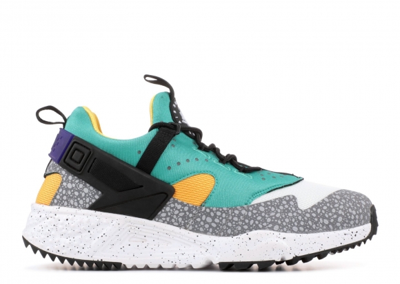 Meilleures Nike Air Huarache Utility Premium Blanc Noir Vert (806979-103)