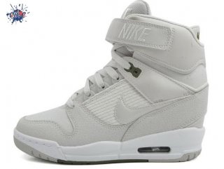 Meilleures Nike Air Revolution Sky High Wedge Sneakers Gris Blanc