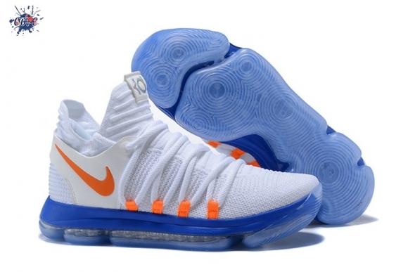 Meilleures Nike KD X 10 Blanc Bleu Orange