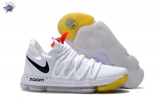 Meilleures Nike KD X 10 Golden State Blanc Jaune