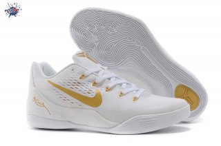 Meilleures Nike Kobe IX 9 Low Em Blanc Or