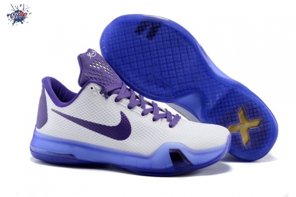 Meilleures Nike Kobe X 10 Blanc Pourpre