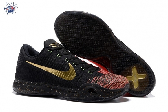 Meilleures Nike Kobe X 10 Elite Low "Christmas" Black Metallic Gold