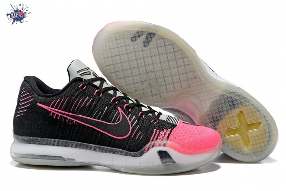 Meilleures Nike Kobe X 10 Elite Low "Mambacurial" Noir Gris Rose