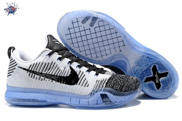 Meilleures Nike Kobe X 10 Elite Low Prm "Htm Shark Jaw" Blanc Gris Noir