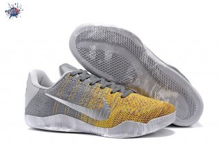 Meilleures Nike Kobe XI 11 Gris Jaune