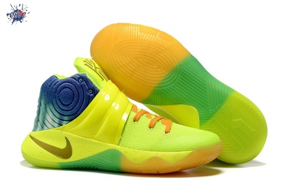 Meilleures Nike Kyrie Irving II 2 Marine Vert Jaune