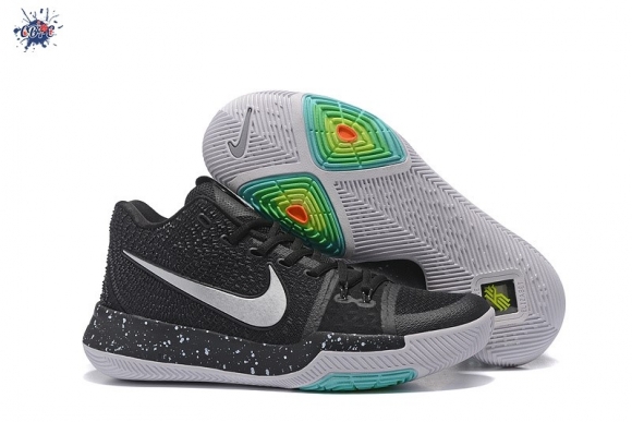 Meilleures Nike Kyrie Irving III 3 "Black Ice" Noir Métallique Argent