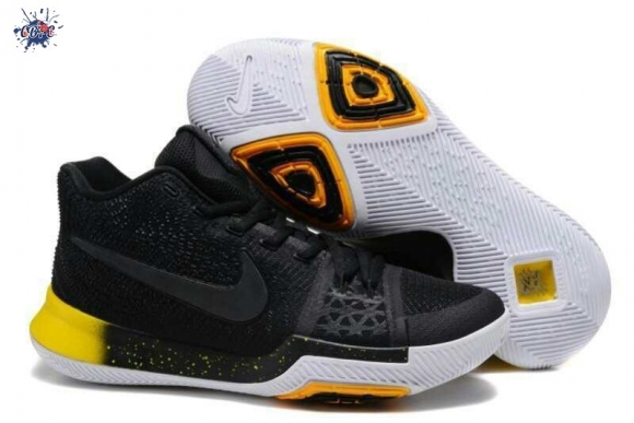 Meilleures Nike Kyrie Irving III 3 Noir Jaune Blanc