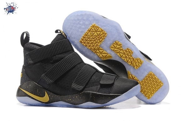 Meilleures Nike Lebron Soldier XI 11 Noir Or