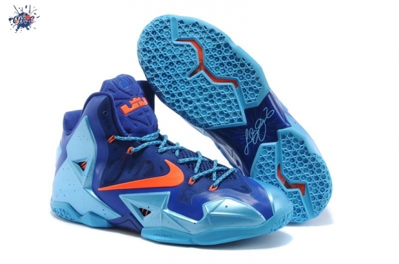 Meilleures Nike Lebron XI 11 Bleu Orange