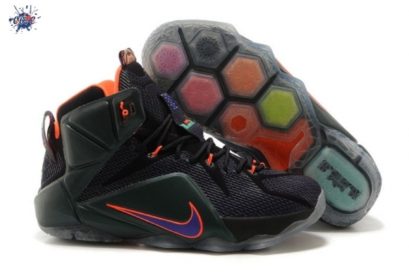 Meilleures Nike Lebron XII 12 Pourpre Noir Vert