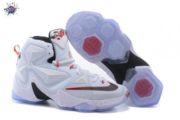 Meilleures Nike Lebron XIII 13 Blanc Rouge Noir