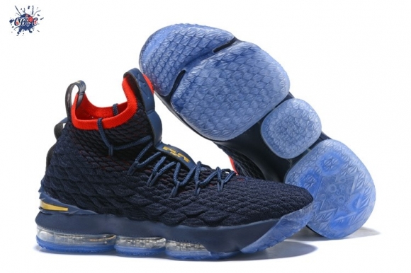 Meilleures Nike Lebron XV 15 Marine Rouge Or