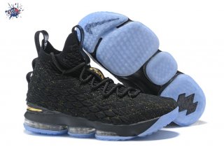 Meilleures Nike Lebron XV 15 Noir Or Bleu