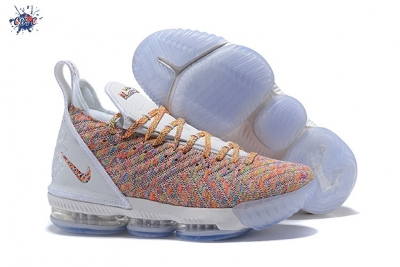 Meilleures Nike Lebron XVI 16 Blanc Multicolore