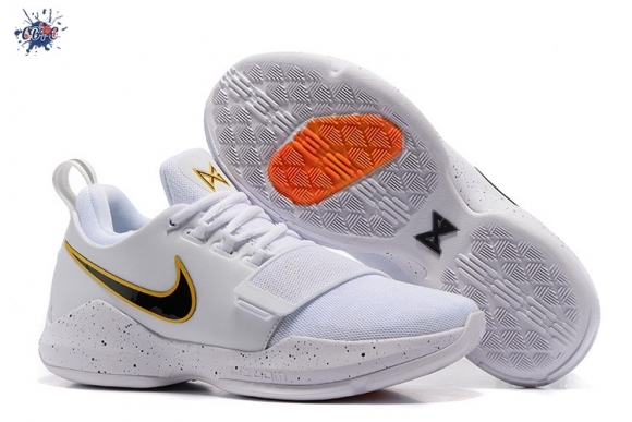 Meilleures Nike PG 1 Blanc Noir Jaune