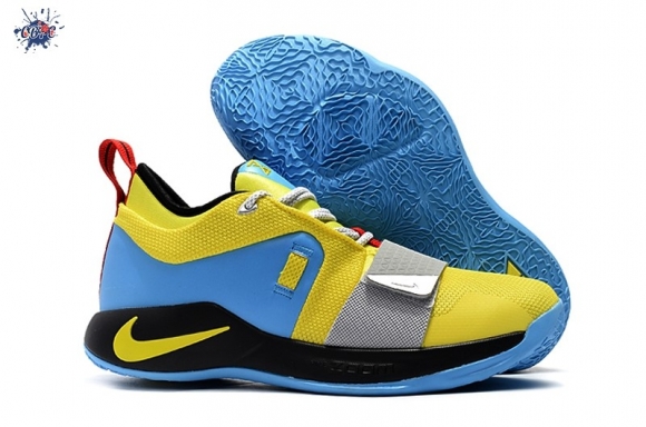 Meilleures Nike PG 2.5 (Gs) Bleu Jaune Gris (bq9457-740)