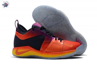 Meilleures Nike PG 2 Orange Rouge Noir Pourpre