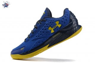 Meilleures Under Armour Curry 1 Low Bleu Jaune Noir