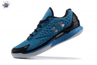 Meilleures Under Armour Curry 1 Low Bleu Noir