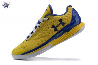 Meilleures Under Armour Curry 1 Low Jaune Bleu