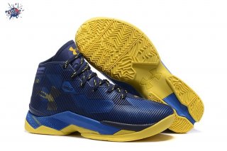 Meilleures Under Armour Curry 2.5 "Dub Nation" Marine Bleu Jaune