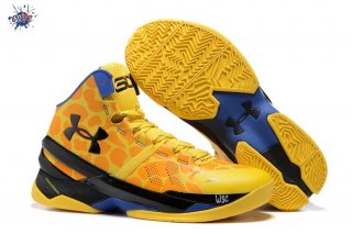 Meilleures Under Armour Curry 2 "Giraffe" Jaune Noir Bleu